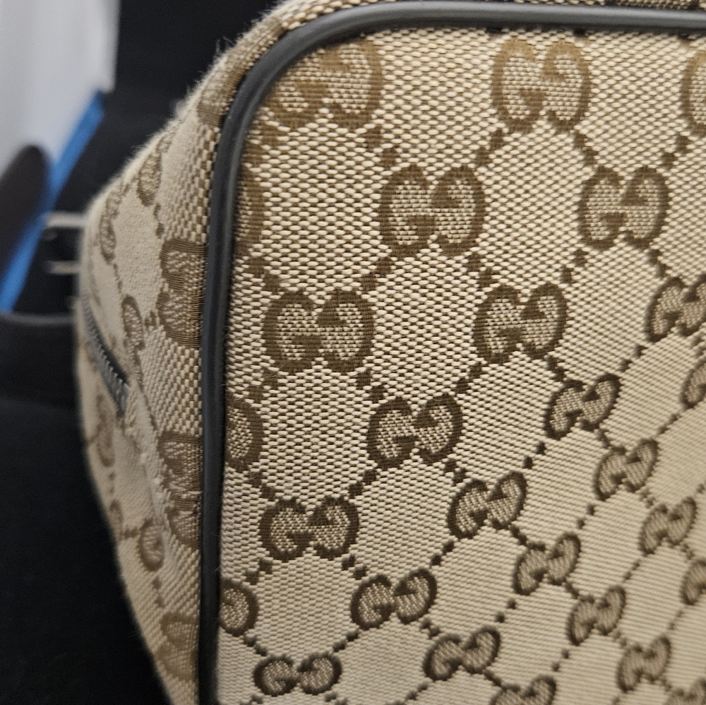 Gucci Brown Monogram Drawstring Backpack - image 7